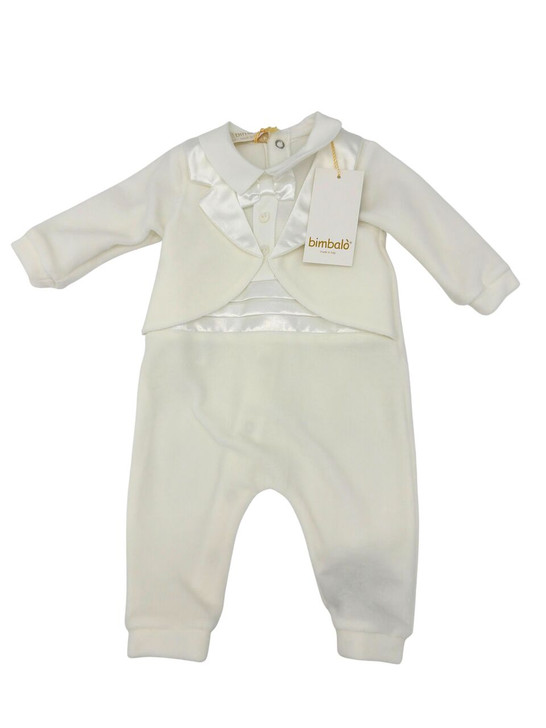 Bimbalo - Italian Import Cream Velour Tuxedo 8184