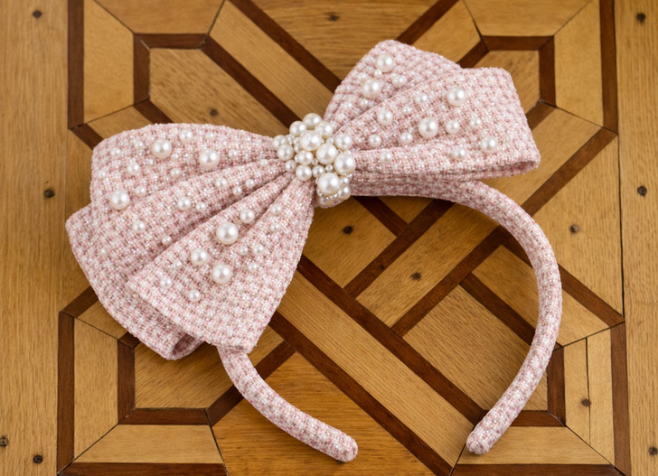 Ooh! La La! Couture - Fabric Headband Blush Tweed - SW-HB13