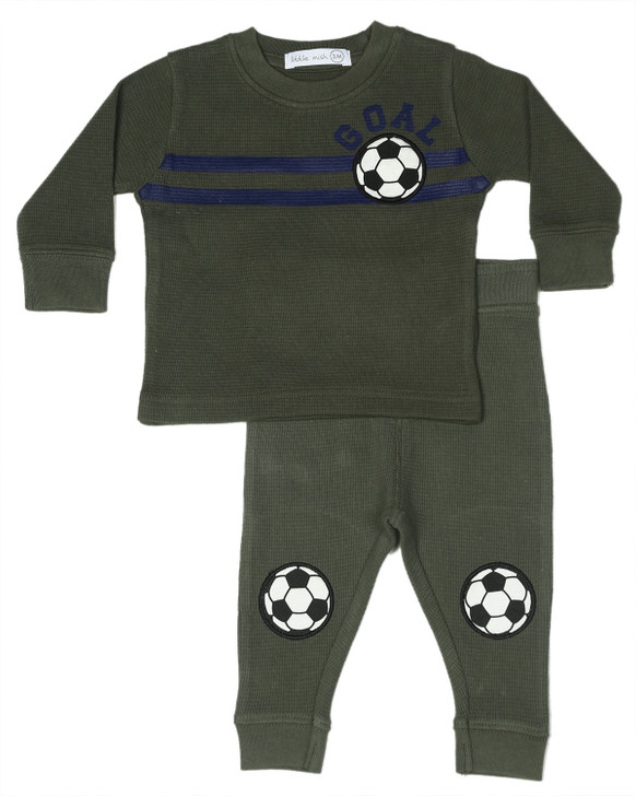 Little Mish Soccer MVP 2 Piece Toddler Set - Olive SW-3803