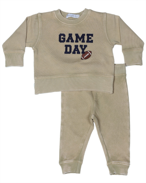 Little Mish Sporty Words Game Day 2 Piece Set - Stone SW-3807