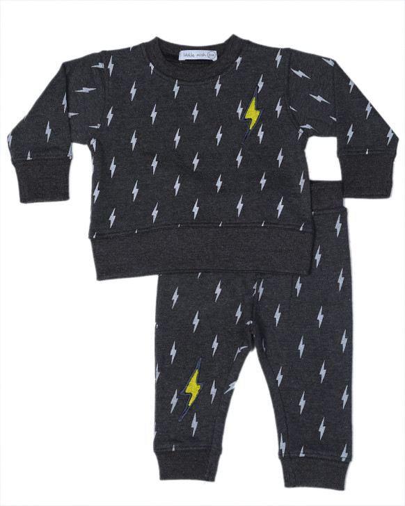 Little Mish Rock Tour 2 Piece Toddler Set - Heather SW-3809