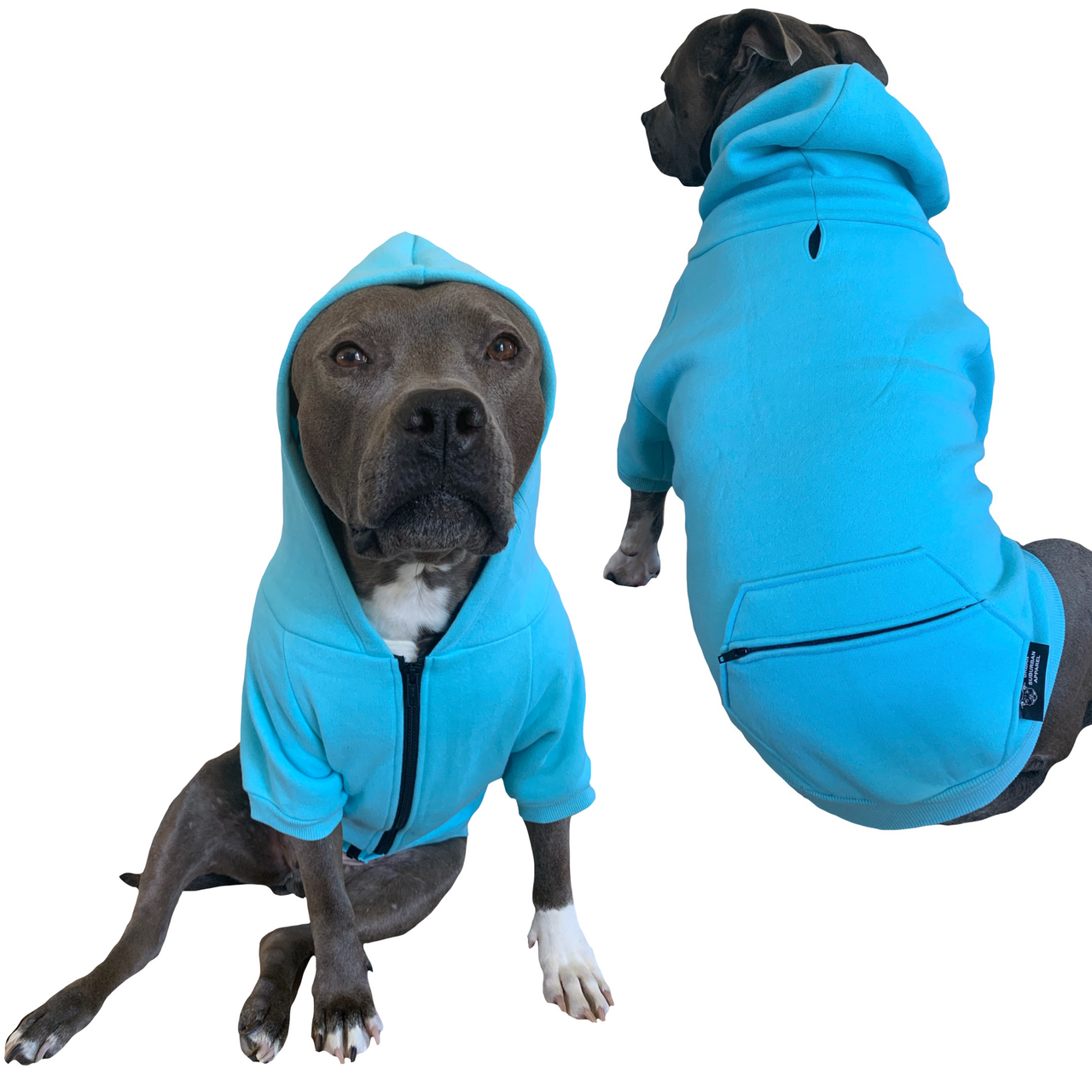 HALL MONITOR Fleece Dog Zip-Up Hoodie - Urban Suburban Apparel
