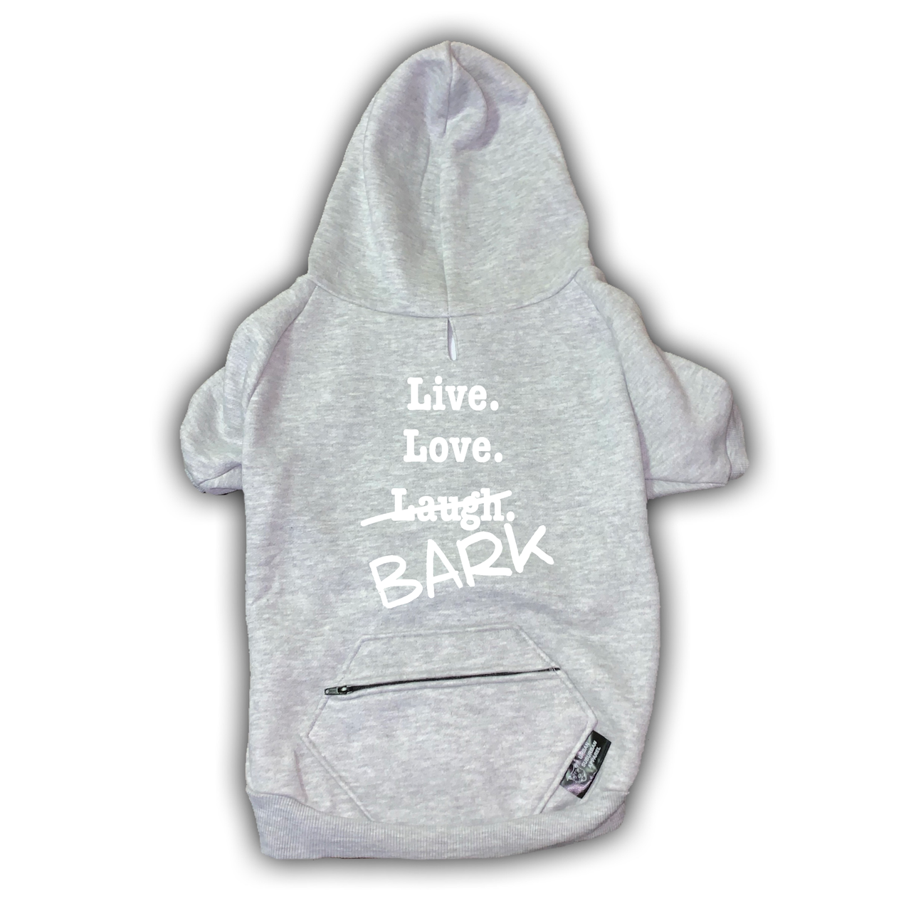LIVE LOVE BARK Fleece Dog Zip-Up Hoodie - Urban Suburban Apparel