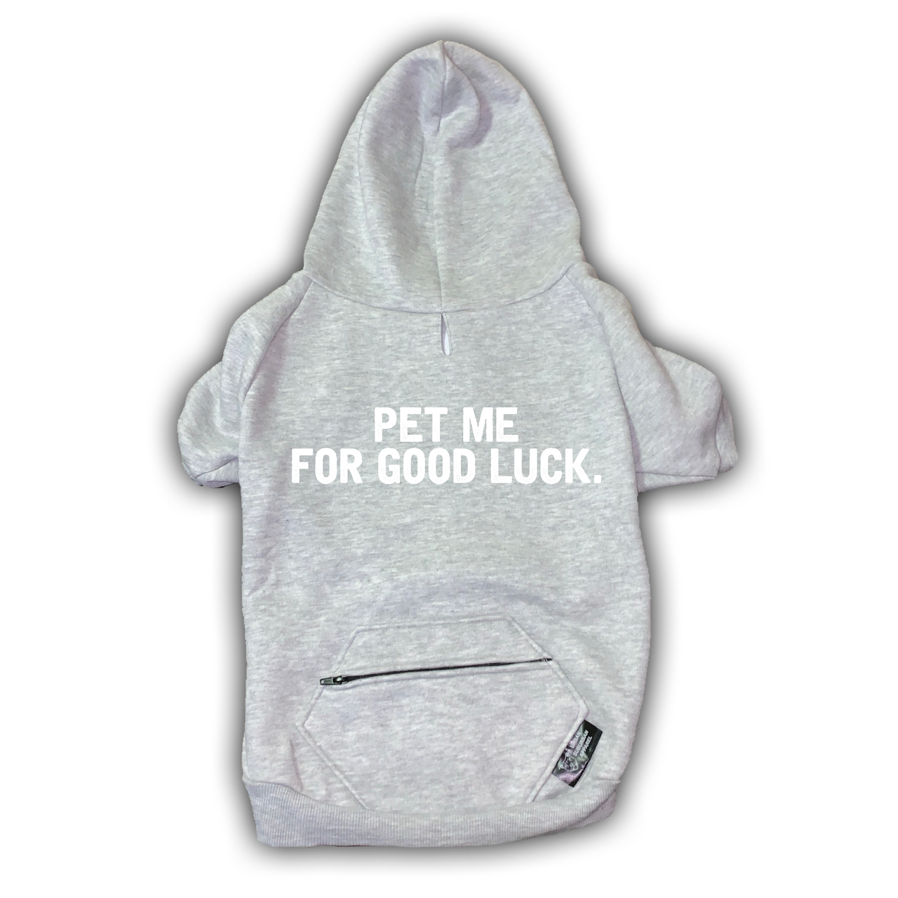 PET ME FOR GOOD LUCK Fleece Dog Zip-Up Hoodie Urban Suburban Apparel