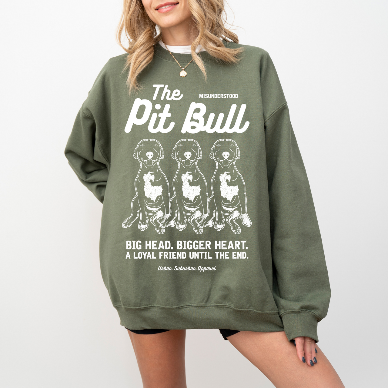 THE PIT BULL Army Sweater - Urban Suburban Apparel