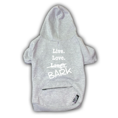 LIVE LOVE BARK Fleece Dog Zip-Up Hoody