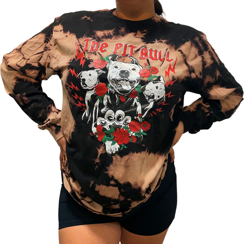 THE PIT BULL BAND Bleached Long-Sleeve Tee
