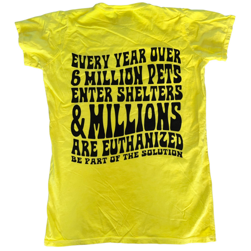 SHELTER PETS Ladies' Yellow Tee