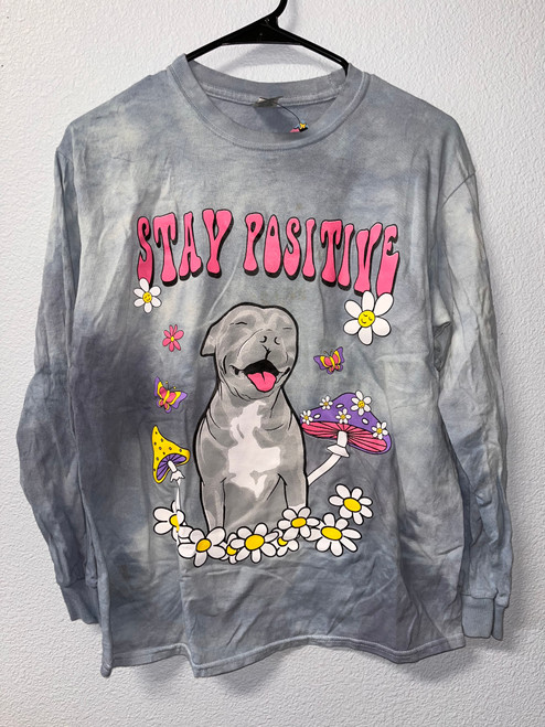 [Imperfect] STAY POSITIVE Dyed Long Sleeve Medium