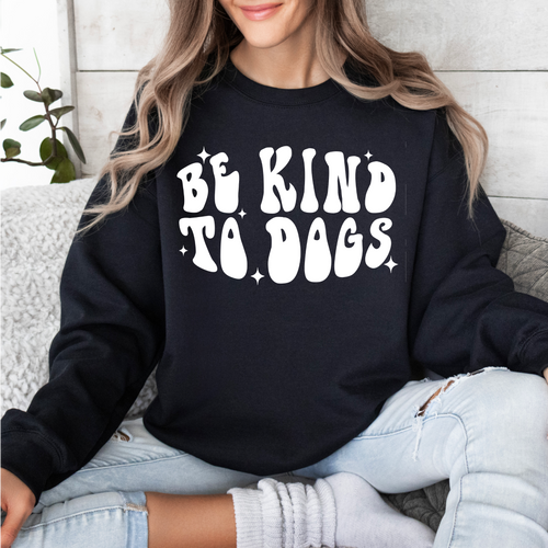 BE KIND TO DOGS Black Sweater