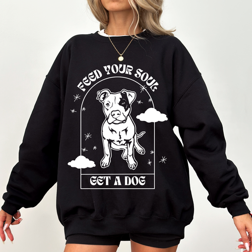 FEED YOUR SOUL Black Sweater