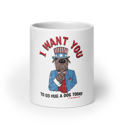 PAWTROTIC DOG White glossy mug