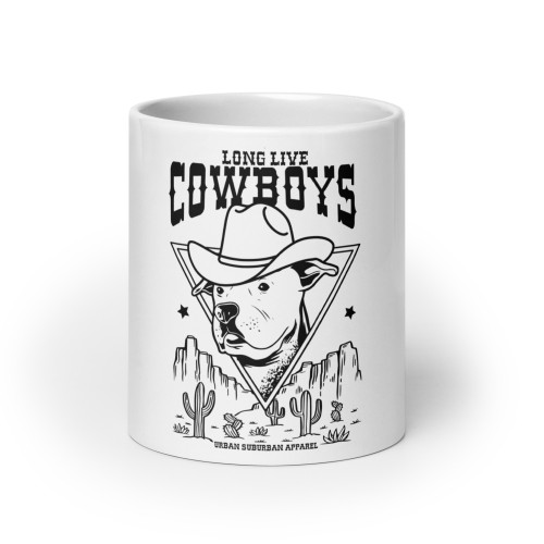 LONG LIVE COWBOYS White glossy mug