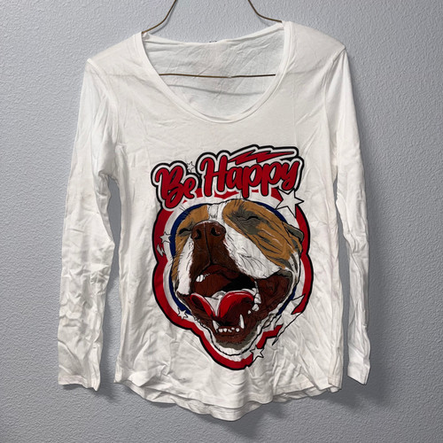 Urban Suburban Apparel BE HAPPY Ladies' Long-Sleeve Small 4.99