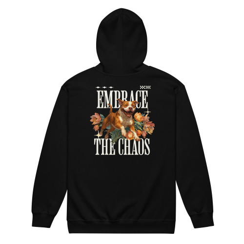EMBRACE THE CHAOS Unisex heavy blend zip hoodie
