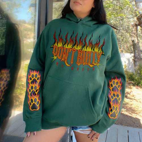 DON'T BULLY MY BREED (FLAMES) Mystery Hoody