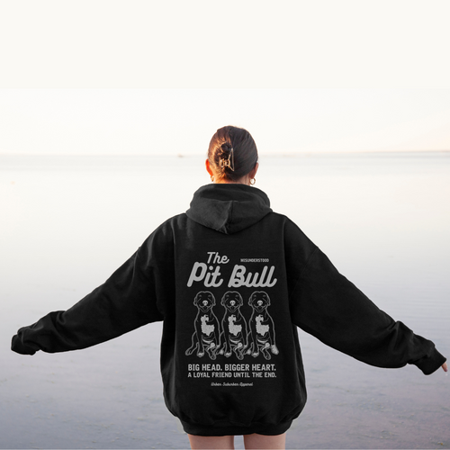 A woman wearing a graphic sweater from our shop 