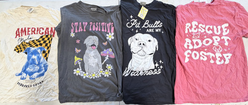 four t shirts from our shop