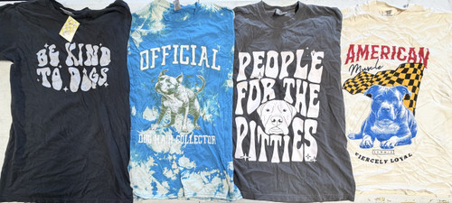 four t shirts from our shop