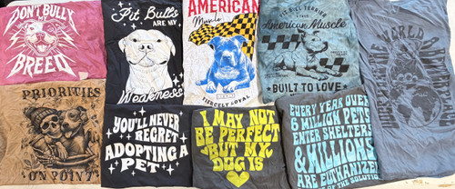 nine t-shirts from our shop