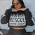 RESCUE FOSTER ADOPT Heavyweight Black Hoodie