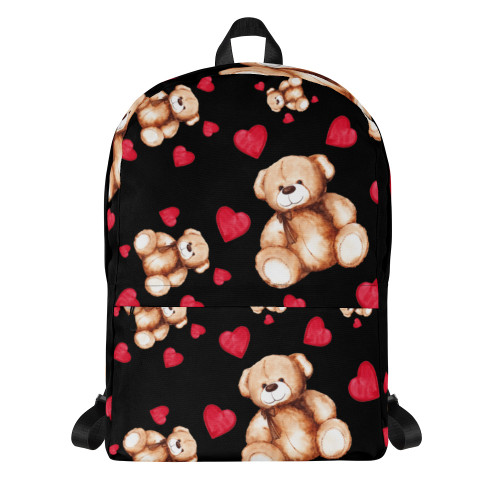 Teddy Bear Backpack | Cute Graphic Print School Bag