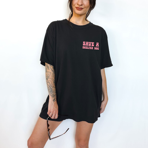 SAVE A SHELTER DOG Vintage Black Tee