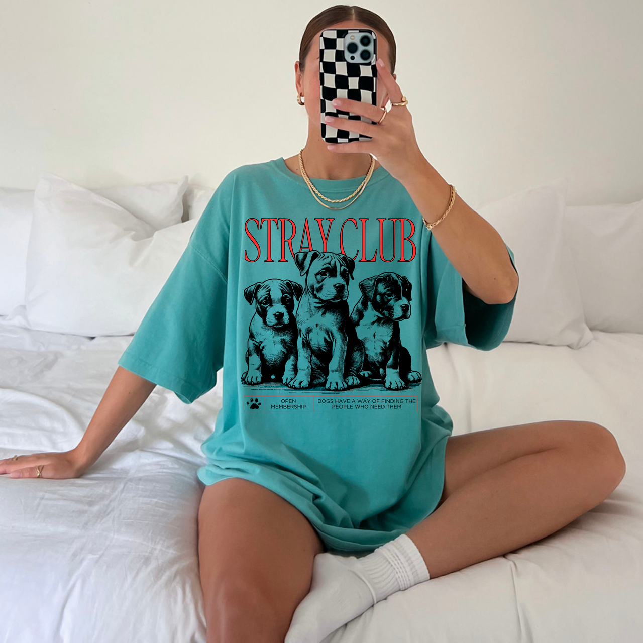 STRAY CLUB Vintage Seafoam Tee