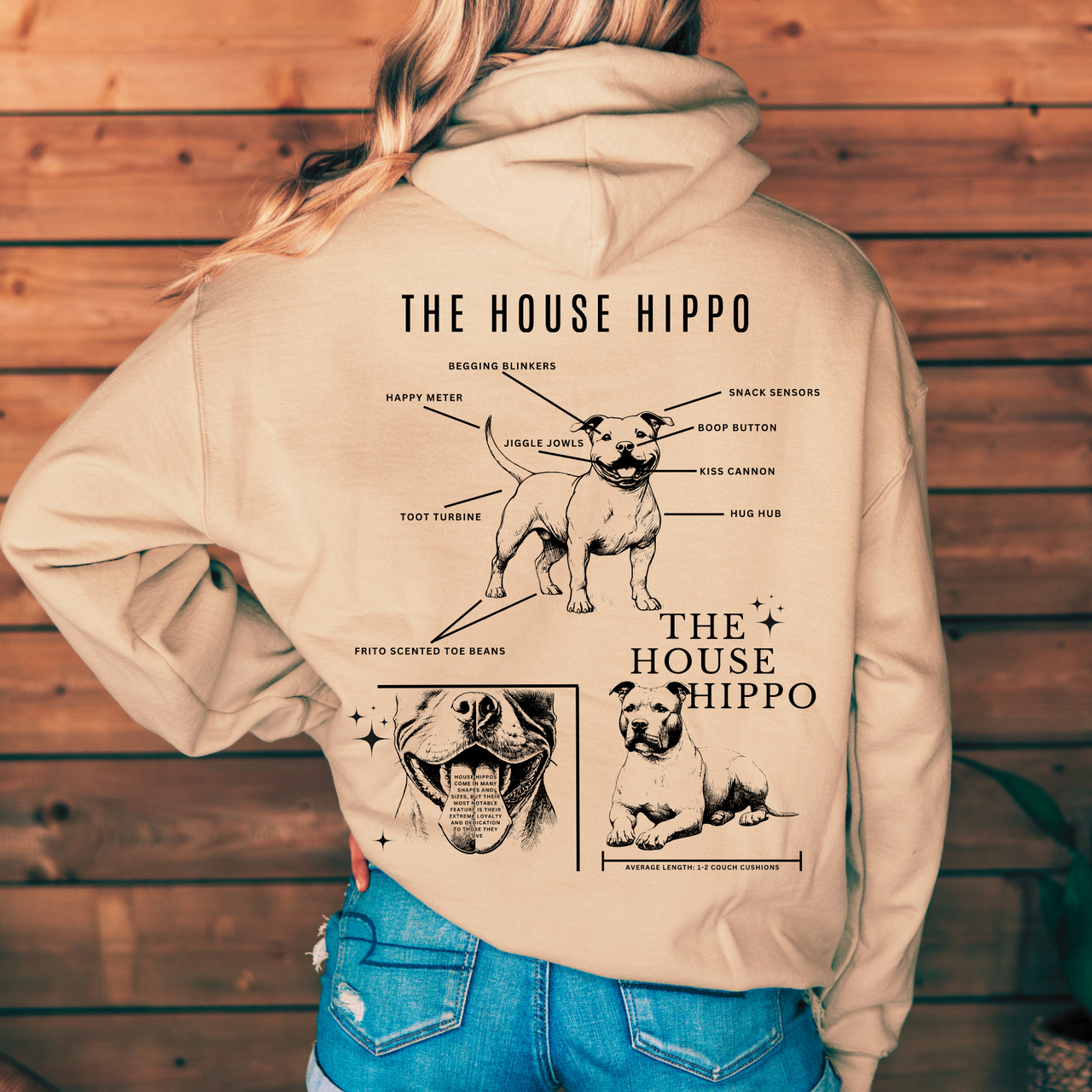 THE HOUSE HIPPO Fleece Sand Hoodie