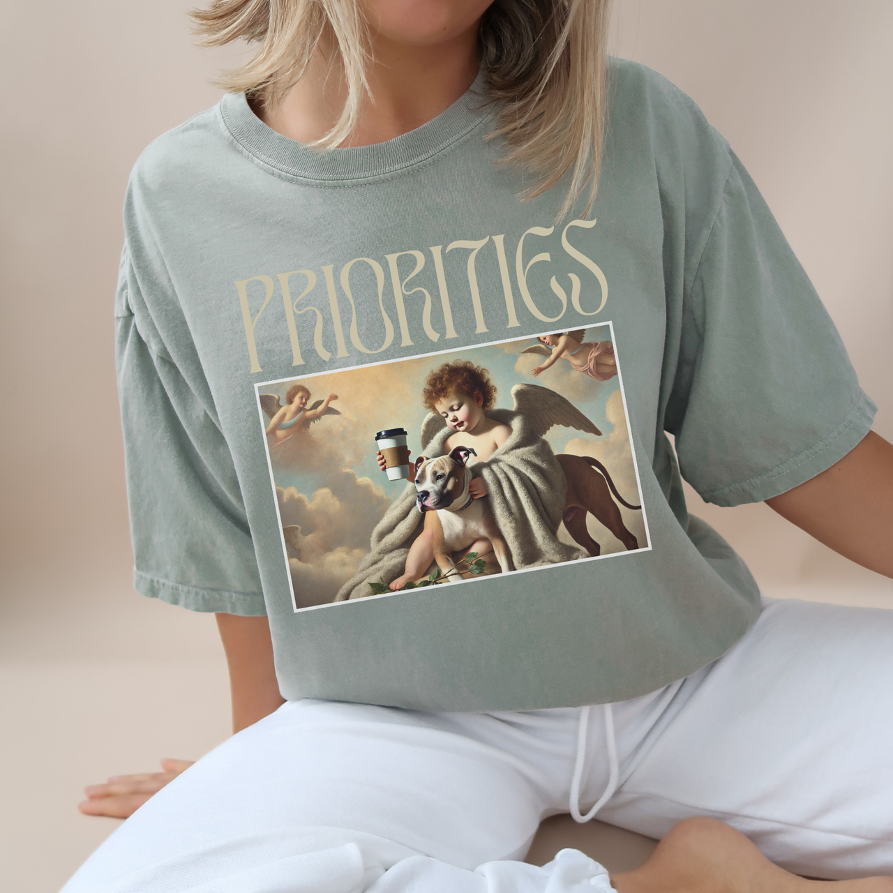 PRIORITIES Unisex garment-dyed heavyweight t-shirt