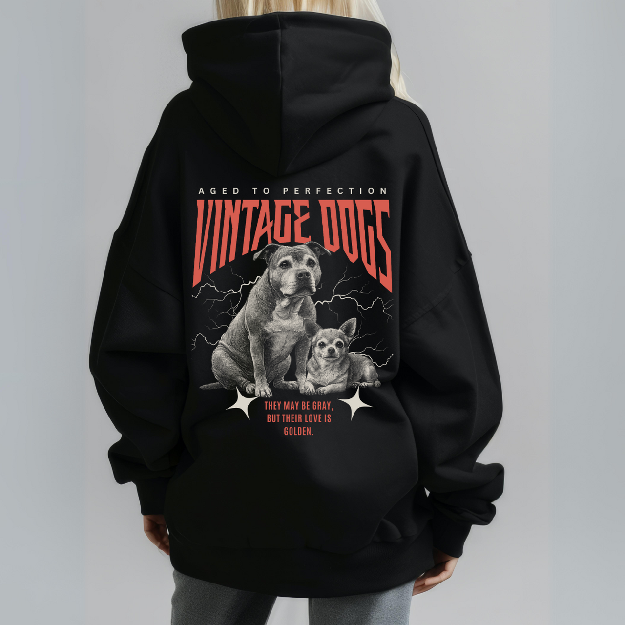 VINTAGE DOGS Heavyweight Hoodie