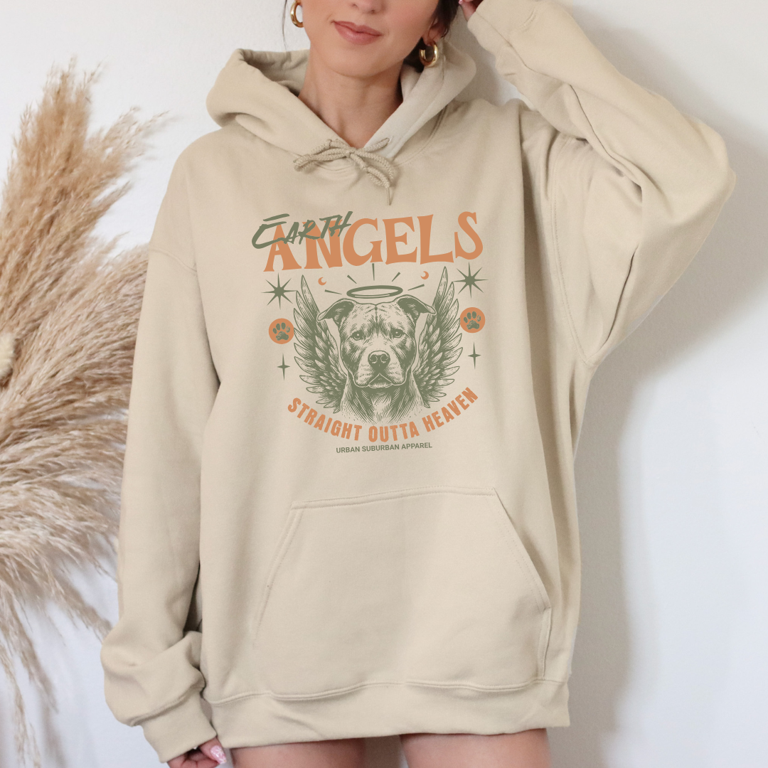 STRAIGHT OUTTA HEAVEN Creme Hoodie
