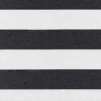Outdura Kinzie Coal Stripe 6668 fabric swatch with thick black and white stripes