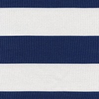 Outdura Kinzie Royal Stripe 6733 fabric swatch with thick medium blue and white stripes