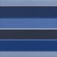 Milano Cobalt Stripe 560080 fabric swatch with thick and thin medium and dark blue stripes