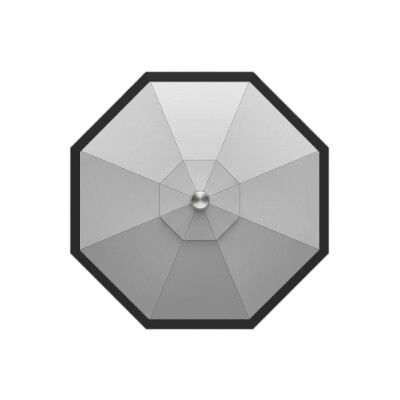 Diagram of the top of a patio umbrella canopy with contrasting accent trim