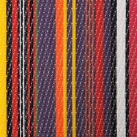 Stripe Red Barcode - S24 fabric swatch with a rainnbow of stripes with red dominent mesh design