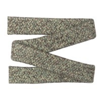 Flat Rope Artichoke - W55 material swatch with light and dark green woven design