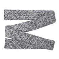 Flat Rope Ceniza - W57 material swatch with light and dark grey woven design