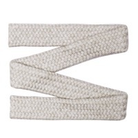 Flat Rope Latte - W59 material swatch with offf-white woven design