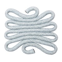 Rope Aquamarine - W45 material swatch with bluish grey woven design