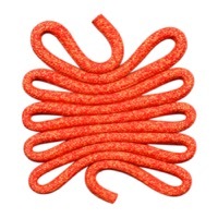 Rope Coral - W24 material swatch with bright and light orange woven design
