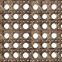 Wicker Burnt - W53 material swatch with a blackish tan woven design