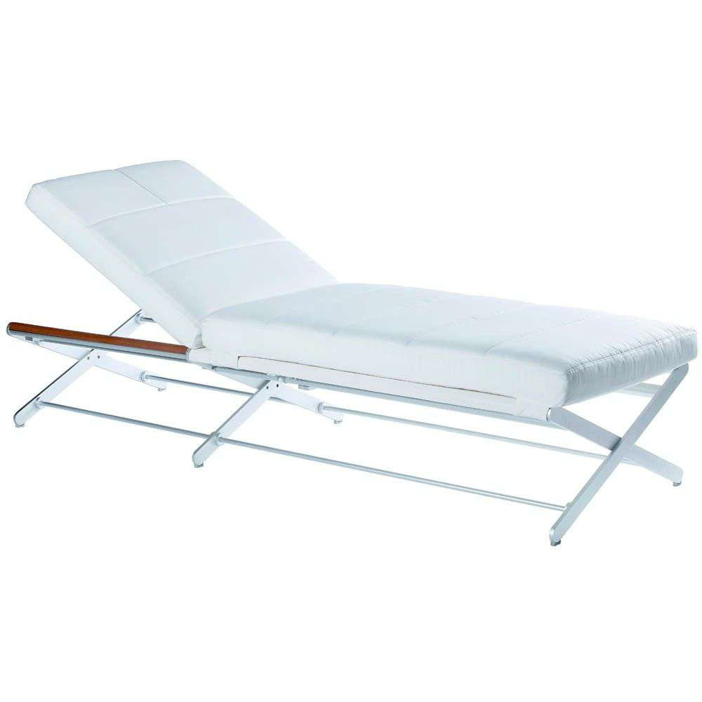 Sifas Oskar Sunlounger - White Cushions
