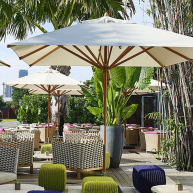 costway patio umbrella base 4 Pieces 13L Cantilever Offset Patio Umbrella Base with Easy-Fill Spouts
