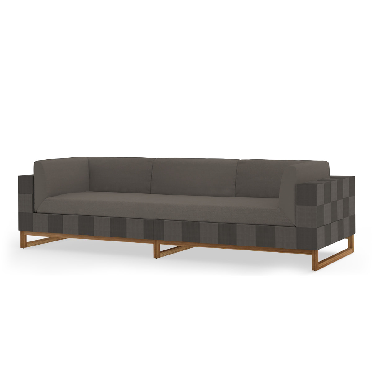 Mamagreen Ekka - 3-Seater Sofa - Dark Taupe - Canvas Taupe