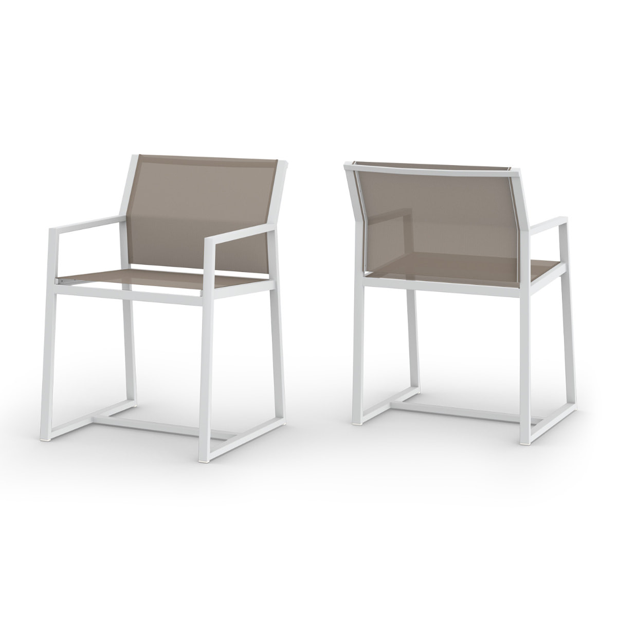 Mamagreen Armchair - White - Light Taupe Batyline