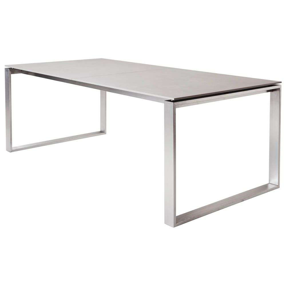 Edge Dining Table - Concrete Grey Ceramic