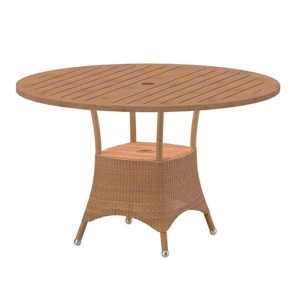 Lansing Dining Table - Small - Natural with Teak Top from Cane-line