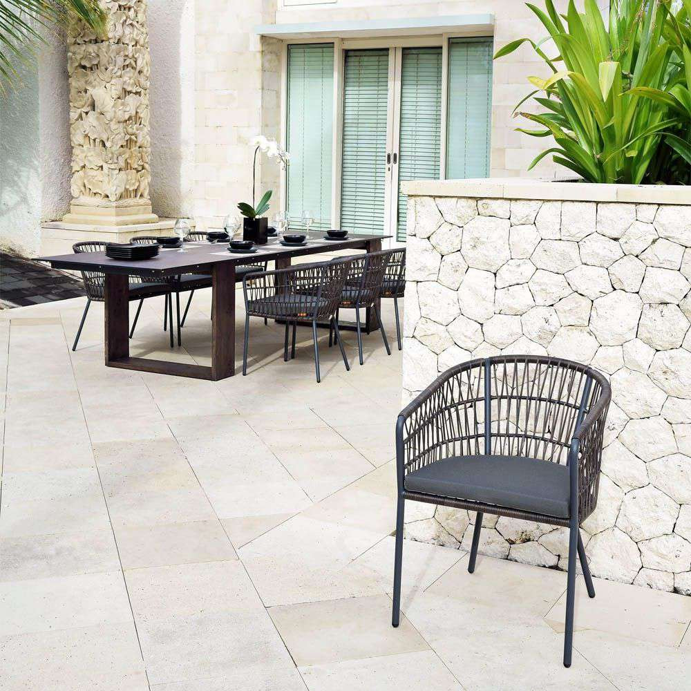 Aiko Dining Table - Drift Espresso - Slate HPL - Lifestyle - Patio
